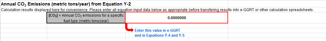 Y-2 Calculation Spreadsheet Result to use in e-GGRT